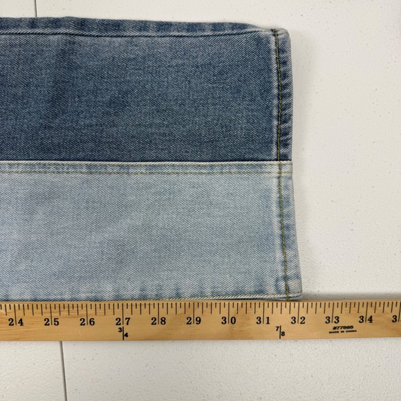 PacSun 90s Boyfriend Two Tone Colorblock High Rise Jeans Blue Size 28 EUC - Picture 7 of 12